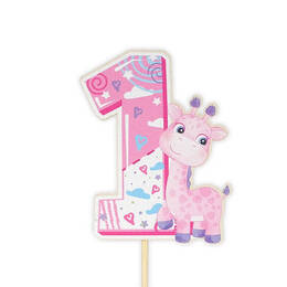 Pik na Roczek, zestaw 5 sztuk-Różowa żyrafa