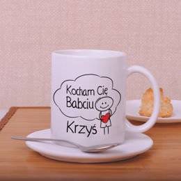 Kubek z nadrukiem "Kocham Cię Babciu"- od wnuka