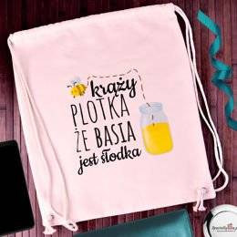 Worek na plecy - krąży plotka, że jestem słodka